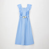 Tuta Elegate In Crepe Con Rouches Bambina SARABANDA G448
