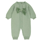 Tutina Intera In Caldo Cotone Con Fiocco In Velluto Neonata CONDOR 55946