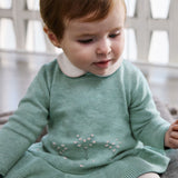 Abito in Maglia Caldo Cotone Verde Neonata Mayoral 2802