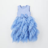 Abito Elegante Smanicato Con Tulle Neonata SARABANDA G246