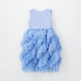 Abito Elegante Smanicato Con Tulle Neonata SARABANDA G246