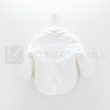 Completo 4 Pezzi Bianco Seta In Velluto Battesimo Neonato Creazioni Luana 3150 - CREAZIONI LUANA - LuxuryKids