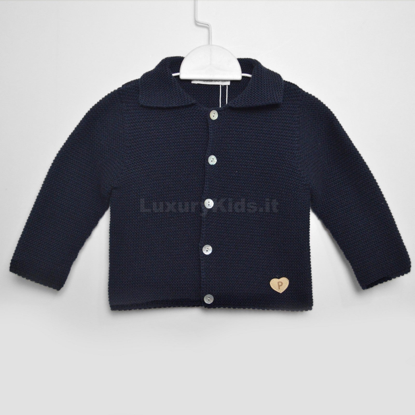 Completo Bermuda con bretelle e Cardigan Blu Per Bambino Paloma de la O EI8BM1 - PALOMA DE LA O - LuxuryKids