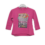 Completo caldo cotone max maglia con leggings Bambina fucsia SARABANDA L845 - SARABANDA - LuxuryKids