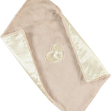 Copertina in Eco-pelliccia foderata in raso Beige Neonata MINIBANDA K358 - MINIBANDA - LuxuryKids