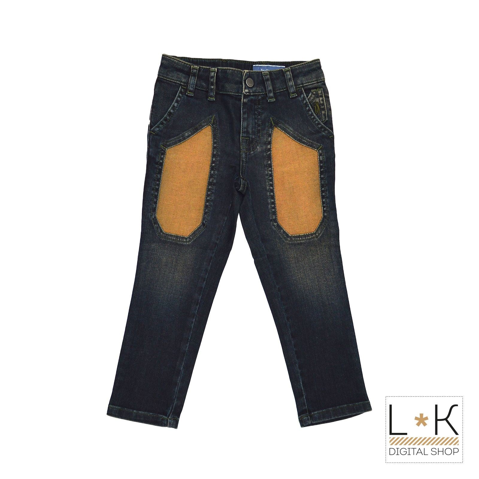 Jeans con Toppe Modello Slim Bambino Denim Jeckerson 68PP95 - JECKERSON - LuxuryKids