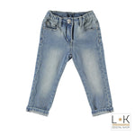 Jeans in Caldo Cotone Denim Neonata Sarabanda M239 - SARABANDA - LuxuryKids