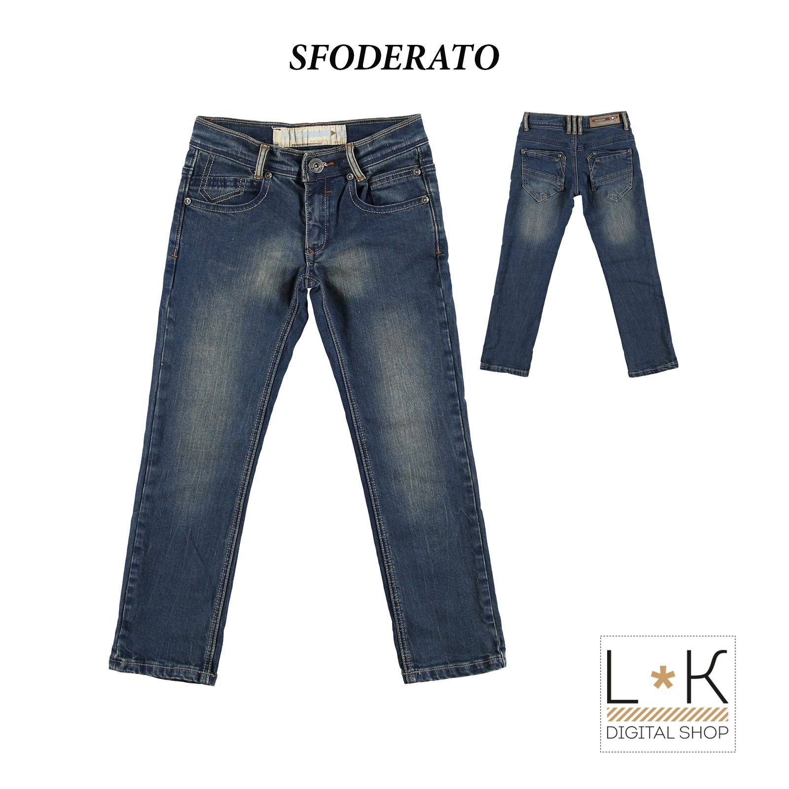 Jeans Slim Fit 5 Tasche Bambino Denim Sarabanda L362 - SARABANDA - LuxuryKids