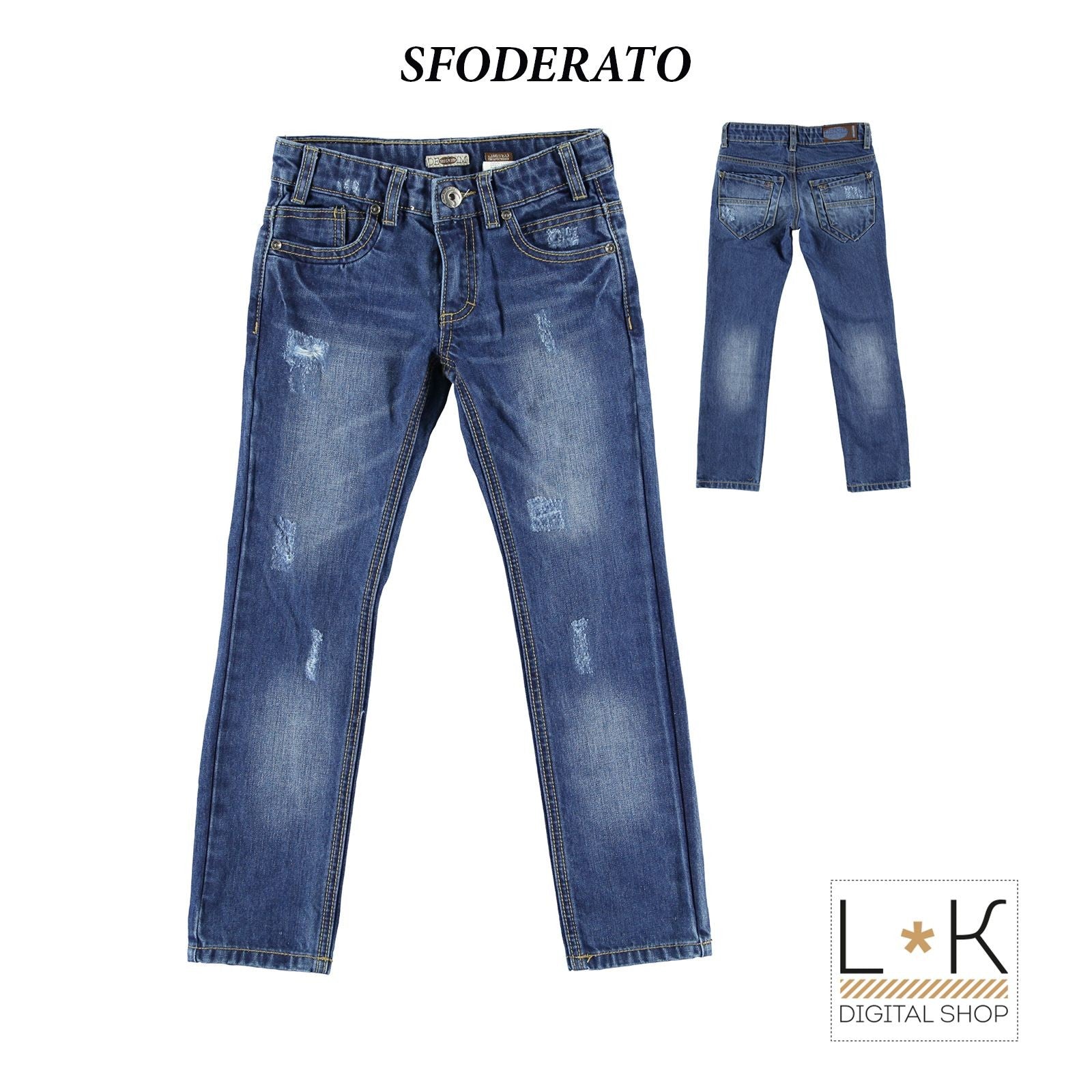 Jeans Slim Fit 5 Tasche Bambino Denim Sarabanda N356 - SARABANDA - LuxuryKids