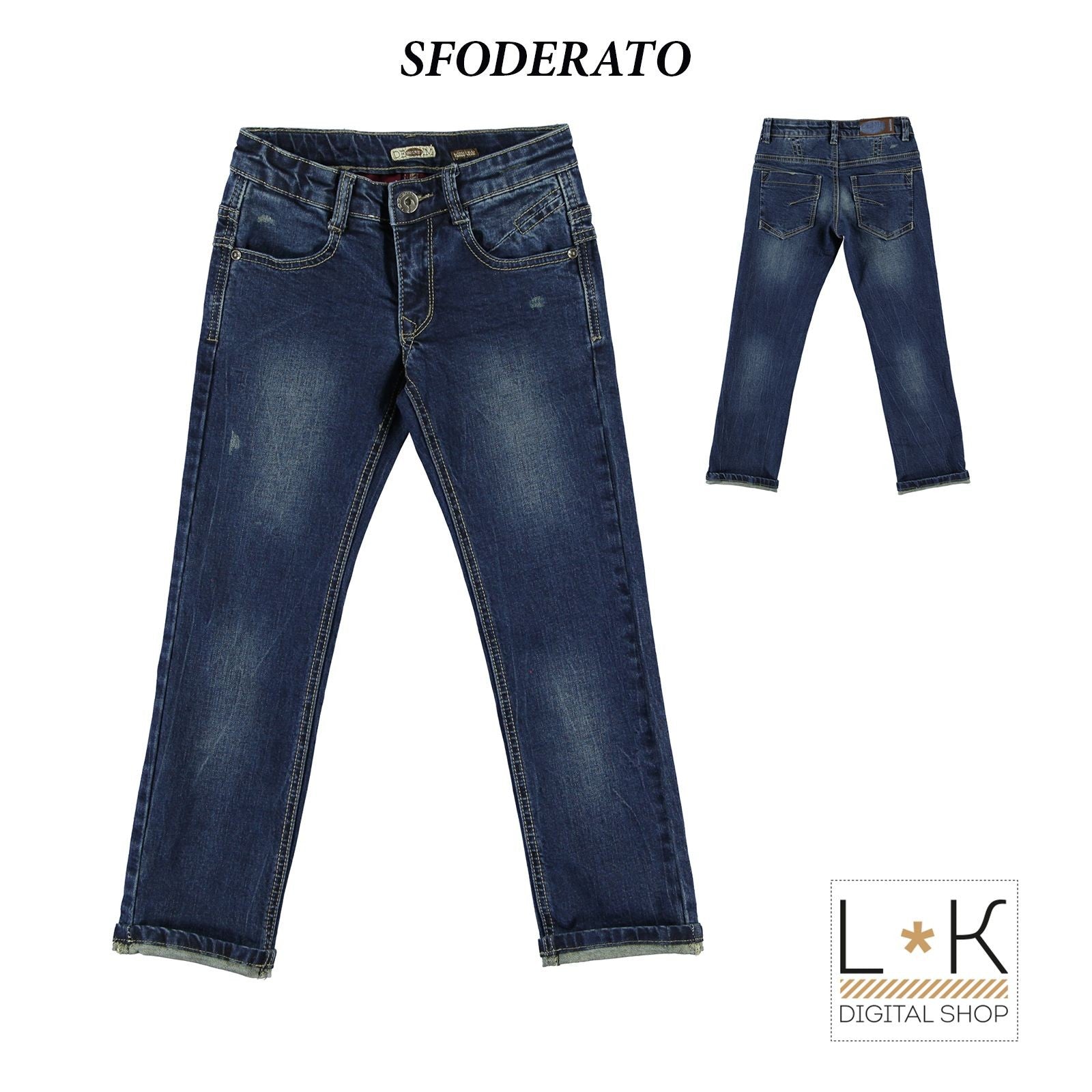 Jeans Slim Fit 5 Tasche Bambino Denim Sarabanda N362 - SARABANDA - LuxuryKids