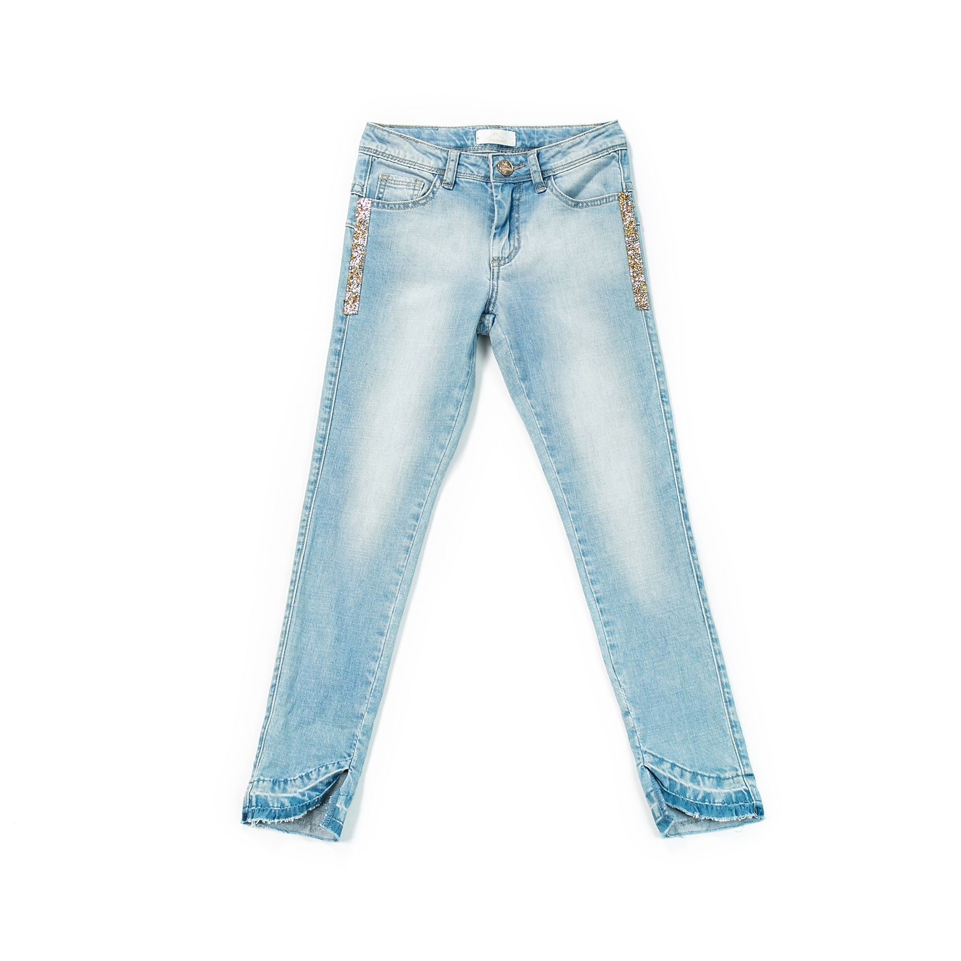 Jeans Slim Fit Con Applicazioni Bambina Fun&Fun FNCJPT1027 - FUN&FUN - LuxuryKids