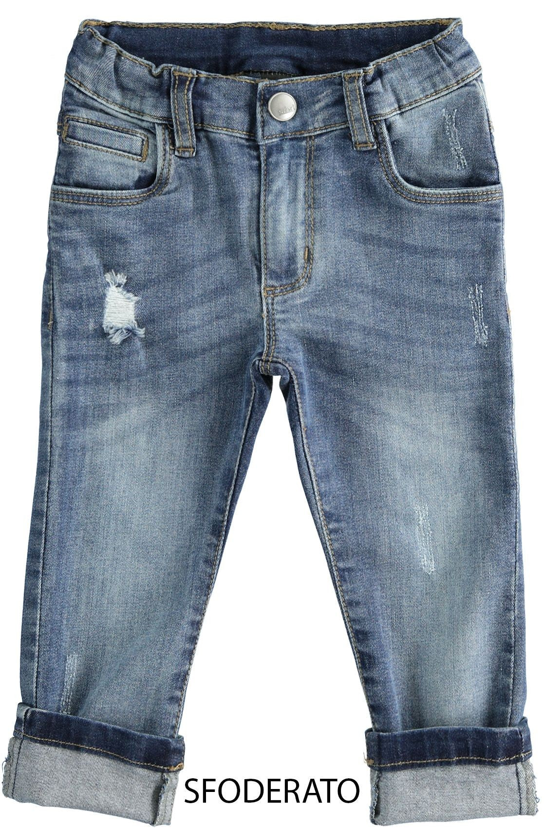 Jeans Slim Fit in Denim Elasticizzato Neonato SARABANDA 1151 - SARABANDA - LuxuryKids