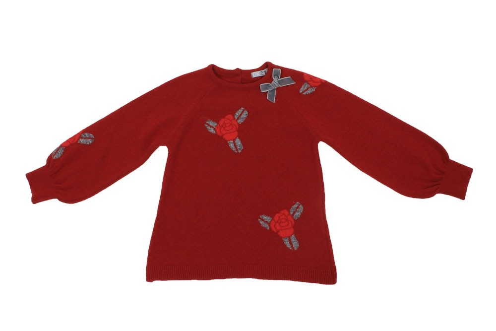 Maglioncino Misto Lana Rosso Bambina Dr Kids 492 - DR.KID - LuxuryKids