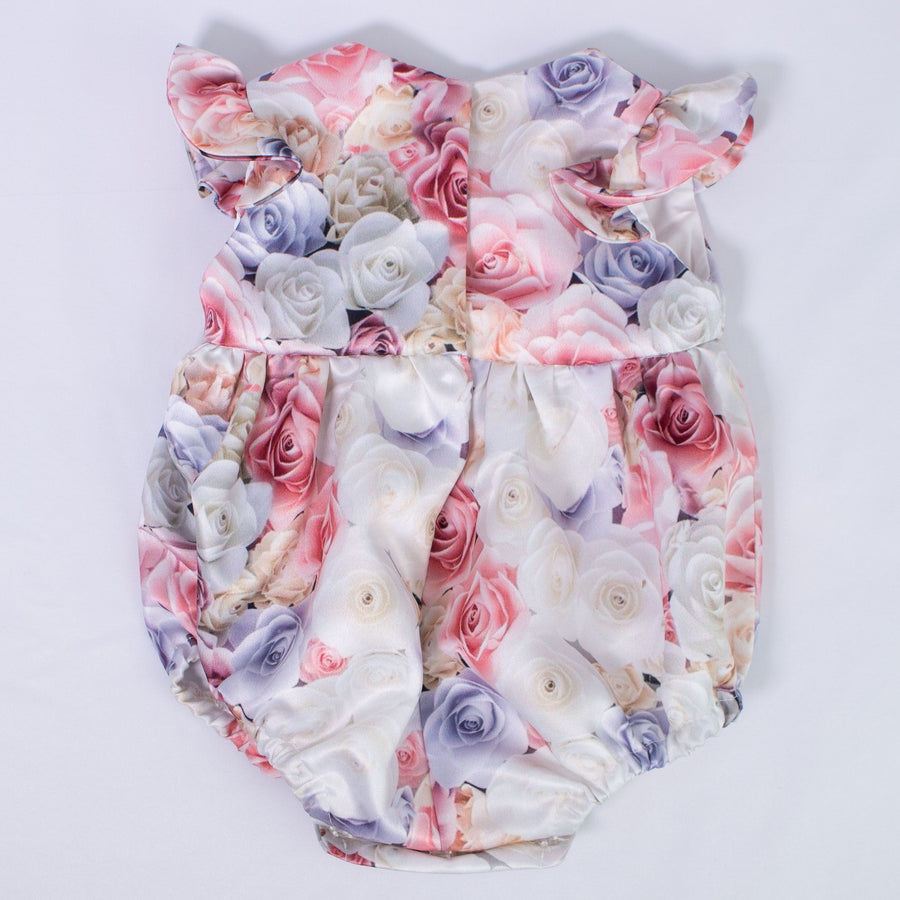 Pagliaccetto Elegante In Cotone Fantasia Floreale Neonata ISABEL IS459 - ISABEL - LuxuryKids