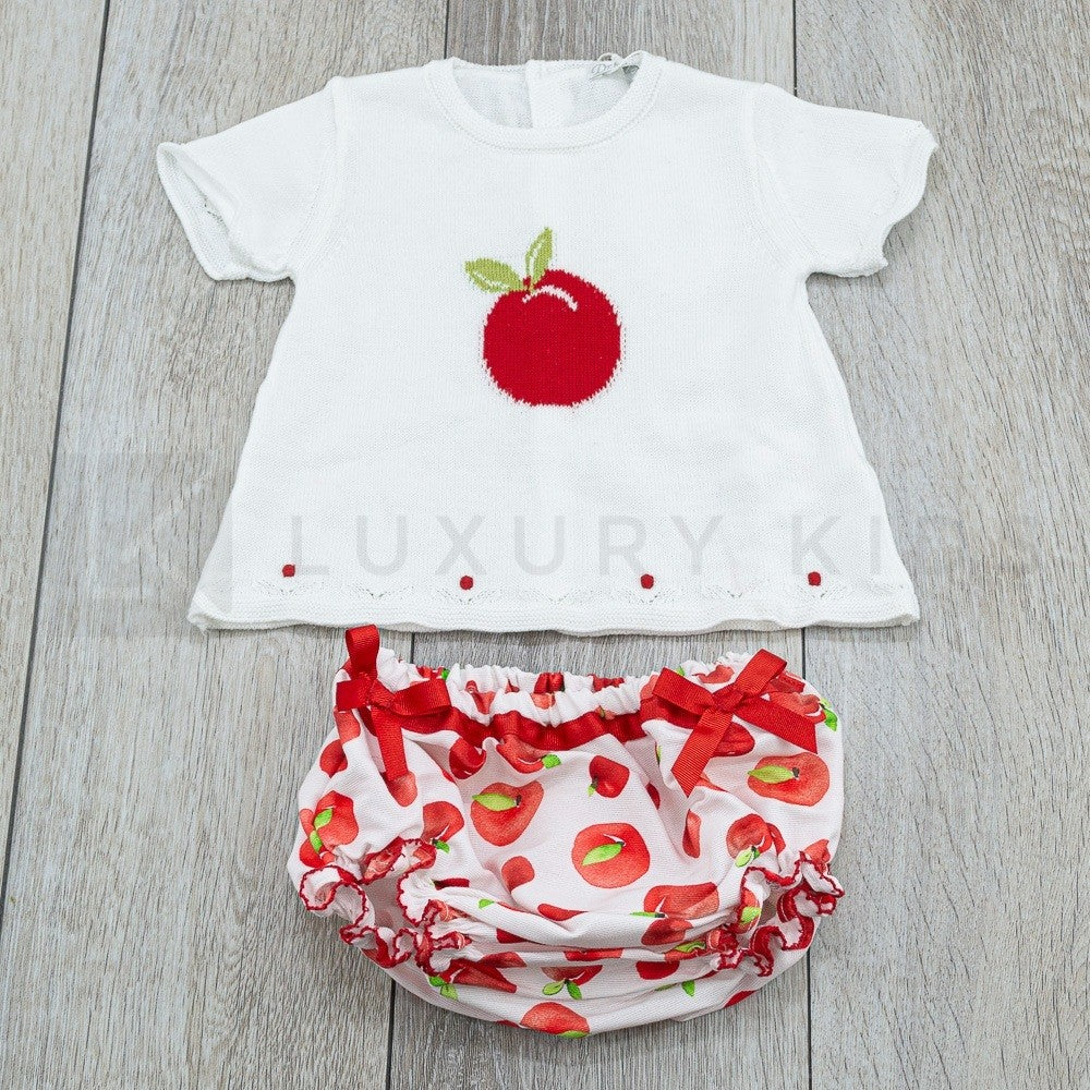 Pagliaccetto Spezzato In Cotone Bianco-Rosso Neonata Dr Kid 211 - DR.KID - LuxuryKids