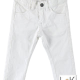 Pantalone 5 Tasche Cotone Bianco  Neonato Sarabanda U831 - SARABANDA - LuxuryKids