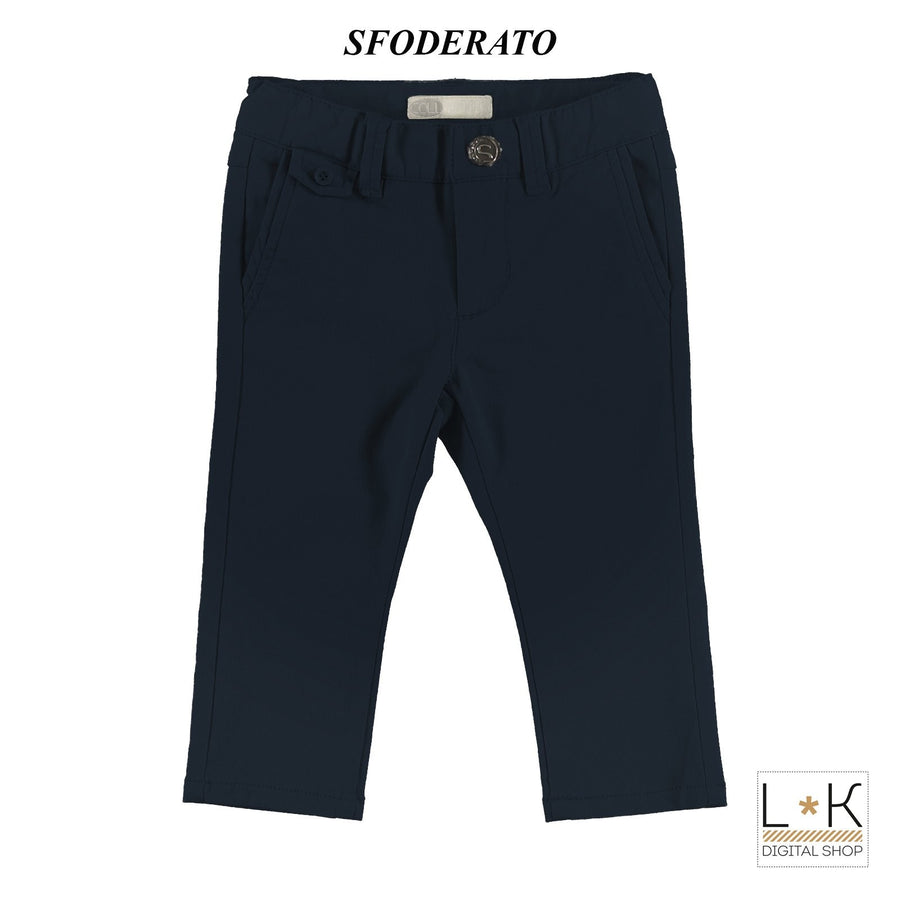 Pantalone a Tinta Unita Bambino Blu Sarabanda S151 - SARABANDA - LuxuryKids