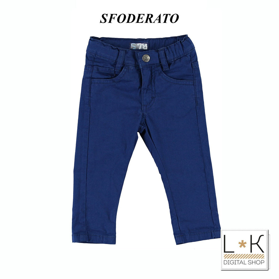 Pantalone Blu in Tinta Unita Bambino Sarabanda Q869 - SARABANDA - LuxuryKids
