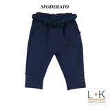 Pantalone Elasticizzato in Caldo Cotone Blu Neonata Sarabanda F660 - SARABANDA - LuxuryKids