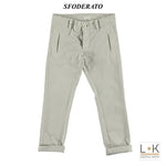 Pantalone Elegante con Micro Fantasia Bambino Beige Sarabanda S342 - SARABANDA - LuxuryKids