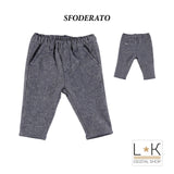Pantalone Elegante in Caldo Cotone Blu Neonato Minibanda N636 - MINIBANDA - LuxuryKids