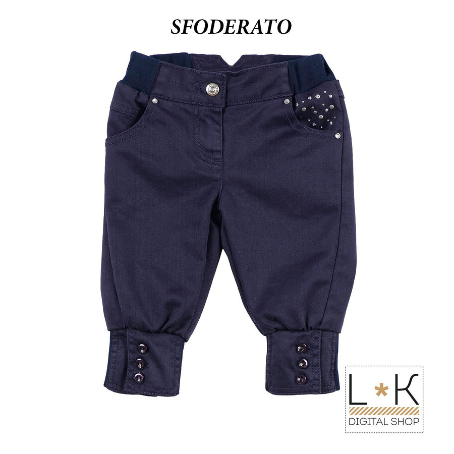 Pantalone in Caldo Cotone Blu Neonata Sarabanda F230 - SARABANDA - LuxuryKids