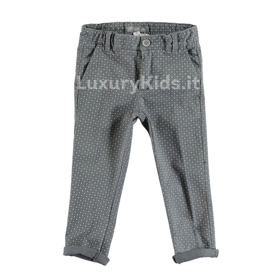 Pantalone in Caldo Cotone Grigio a Pois Bambino Sarabanda V151 - SARABANDA - LuxuryKids