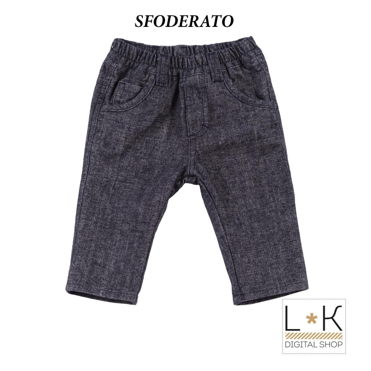 Pantalone in Caldo Cotone Grigio Neonato Minibanda F742 - MINIBANDA - LuxuryKids