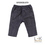 Pantalone in Caldo Cotone Grigio Neonato Minibanda F742 - MINIBANDA - LuxuryKids