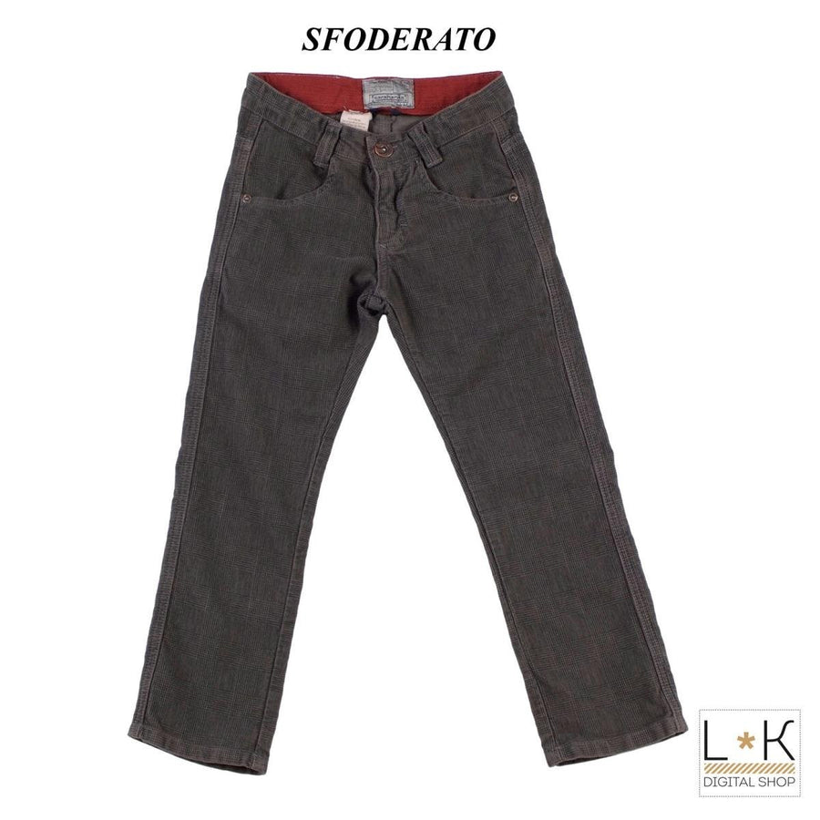 Pantalone in Velluto a Quadretti Bambino Sarabanda F362 - SARABANDA - LuxuryKids