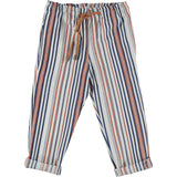 Pantalone Lungo In Misto Lino A Righe Neonato MANUELL&FRANK MF1194N - MANUELL&FRANK - LuxuryKids