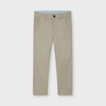 Pantalone Lungo Slim In Cotone Beige Bambino Mayoral 512P - MAYORAL - LuxuryKids