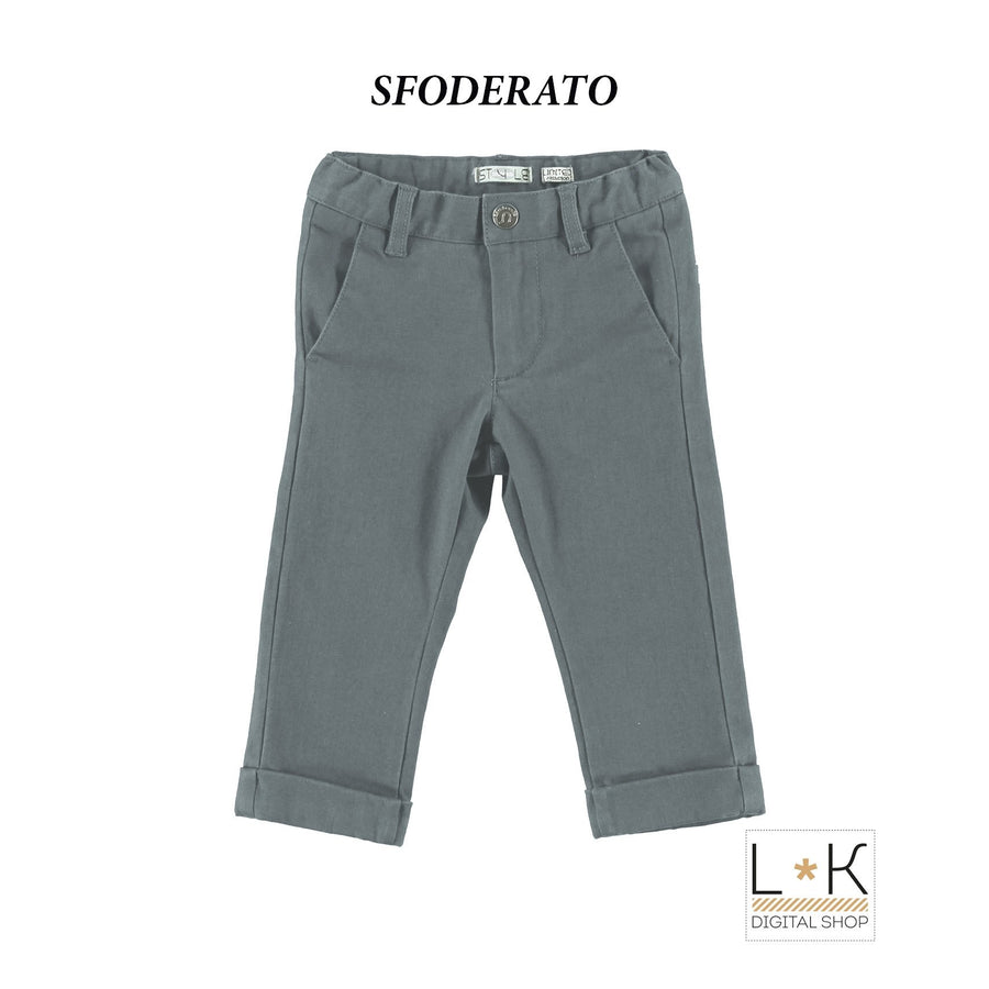 Pantalone Slim 5 Tasche Grigio Neonato Sarabanda N150 - SARABANDA - LuxuryKids