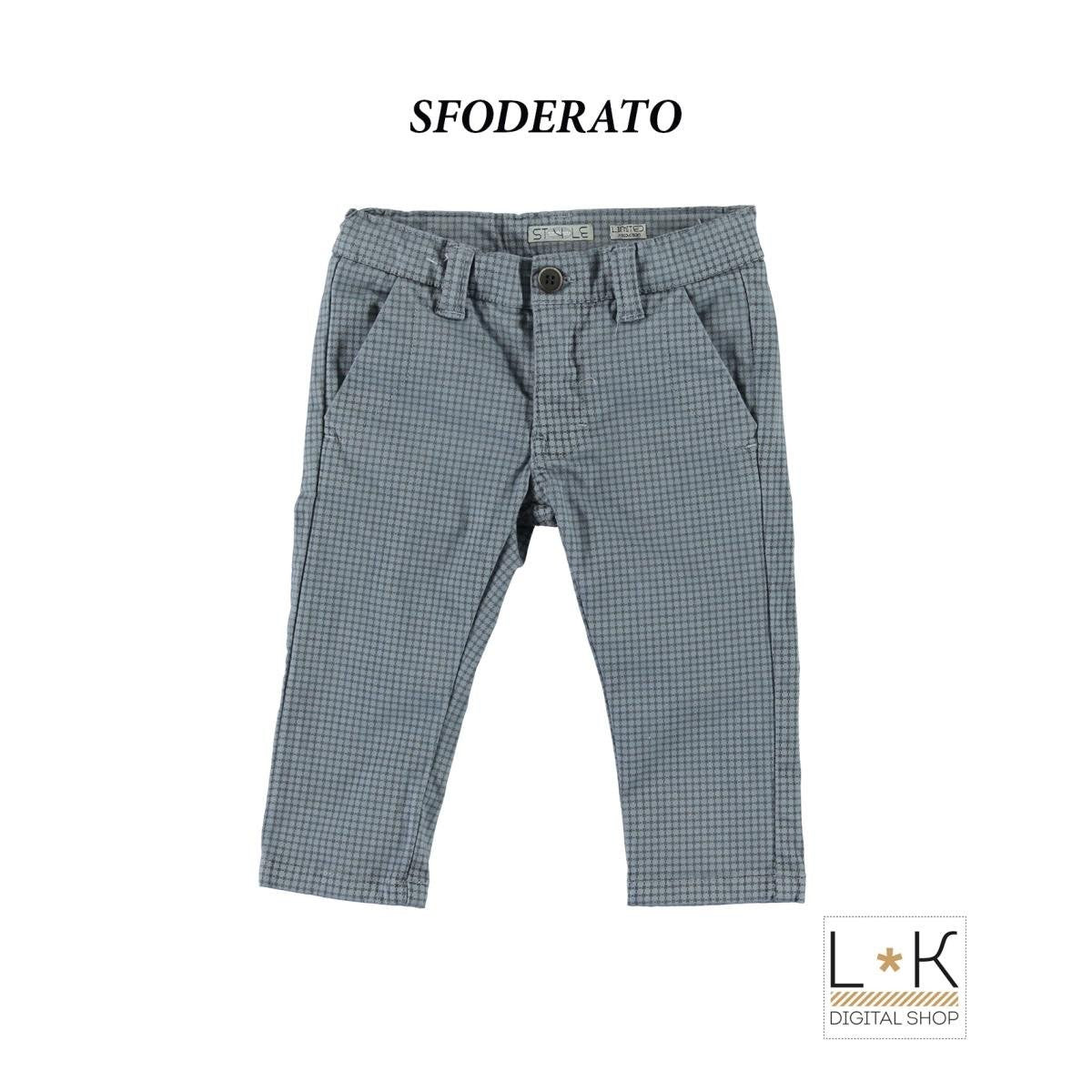 Pantalone Slim a Quadretti Bambino Grigio Sarabanda N153 - SARABANDA - LuxuryKids