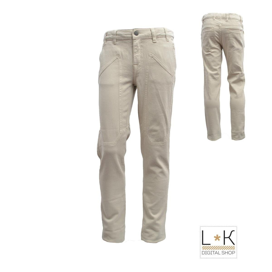 Pantalone Slim Beige Tinta Unita Bambino Jeckerson 6XPP95 - JECKERSON - LuxuryKids