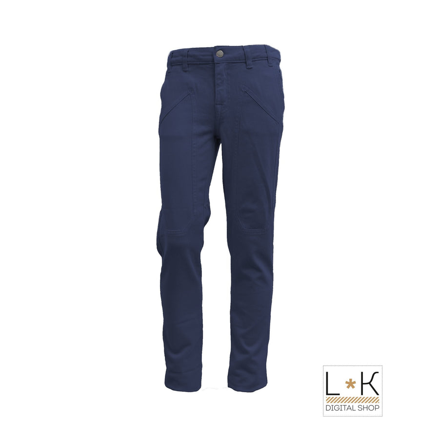 Pantalone Slim Blu Cobalto Tinta Unita Bambino Jeckerson 6XPP95 - JECKERSON - LuxuryKids