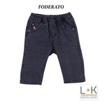 Pantalone Slim Fit Grigio Neonato Minibanda  F736 - MINIBANDA - LuxuryKids