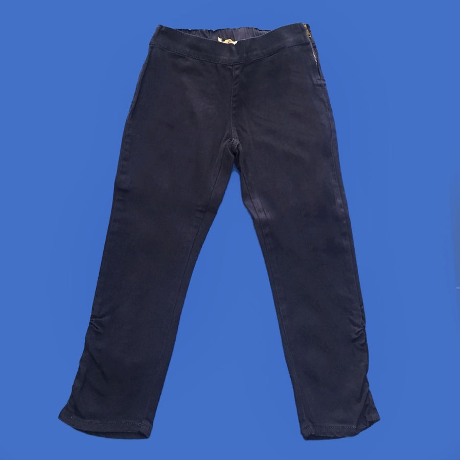 Pantalone Slim in Caldo Cotone Blu in Tinta Unita Bambina Liu Jo K63084 - LIU JO - LuxuryKids