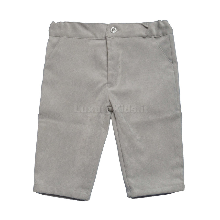 Pantalone Tasche America Grigio Neonato Ninnaoh I15245 - NINNAOH - LuxuryKids