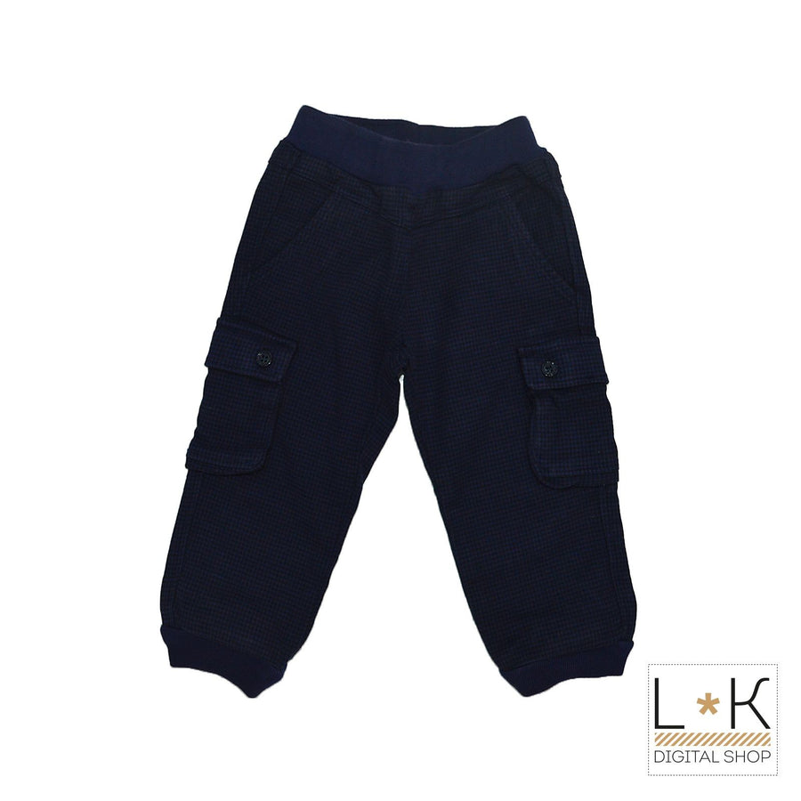 Pantalone Tuta a Quadretti Blu Neonato Moschino MWPU06 - MOSCHINO - LuxuryKids
