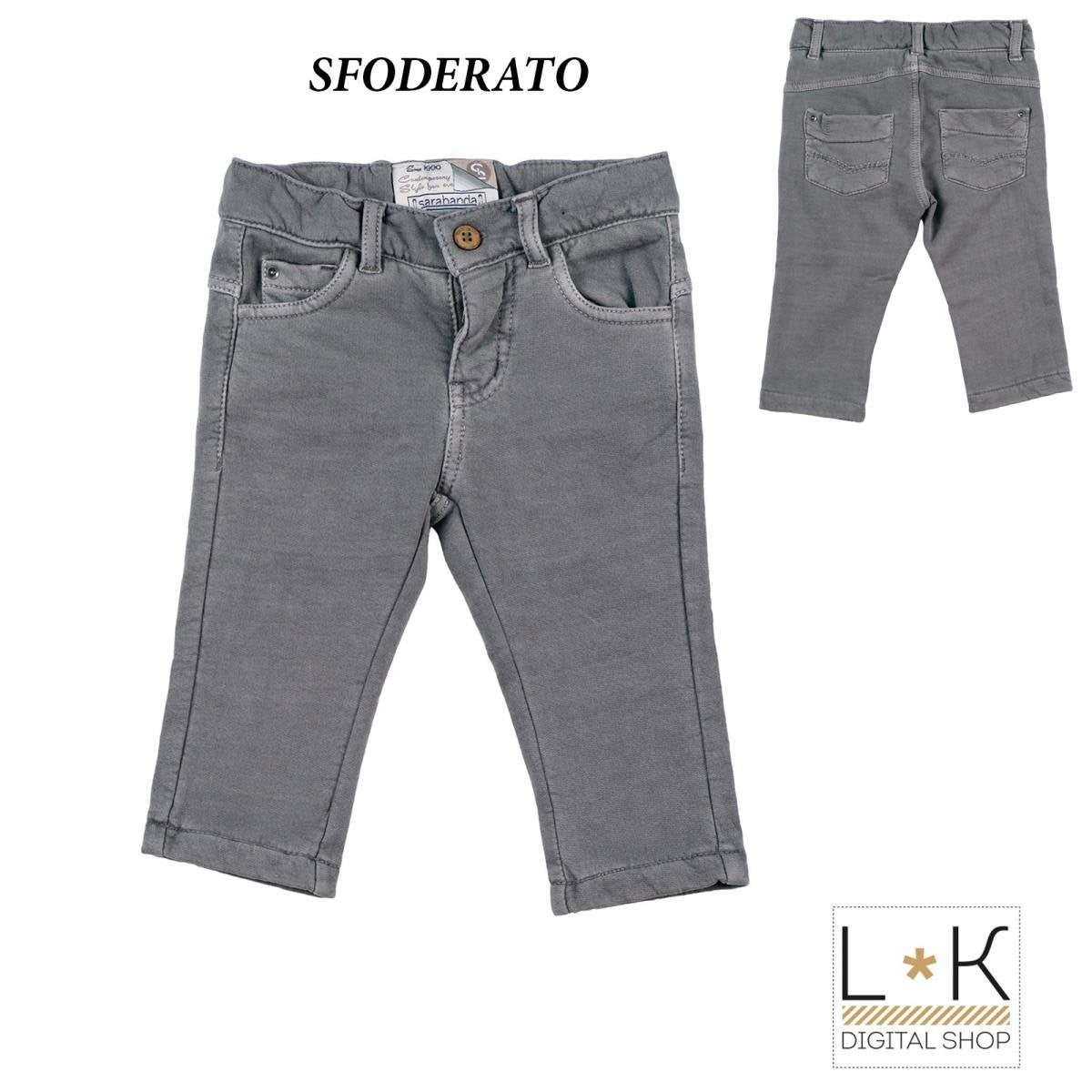 Pantalone Tuta Grigio in Tinta Unita Neonato Sarabanda F151 - SARABANDA - LuxuryKids
