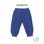 Pantalone Tuta in Caldo Cotone Bambino Blu Elettrico Sarabanda N811 - SARABANDA - LuxuryKids