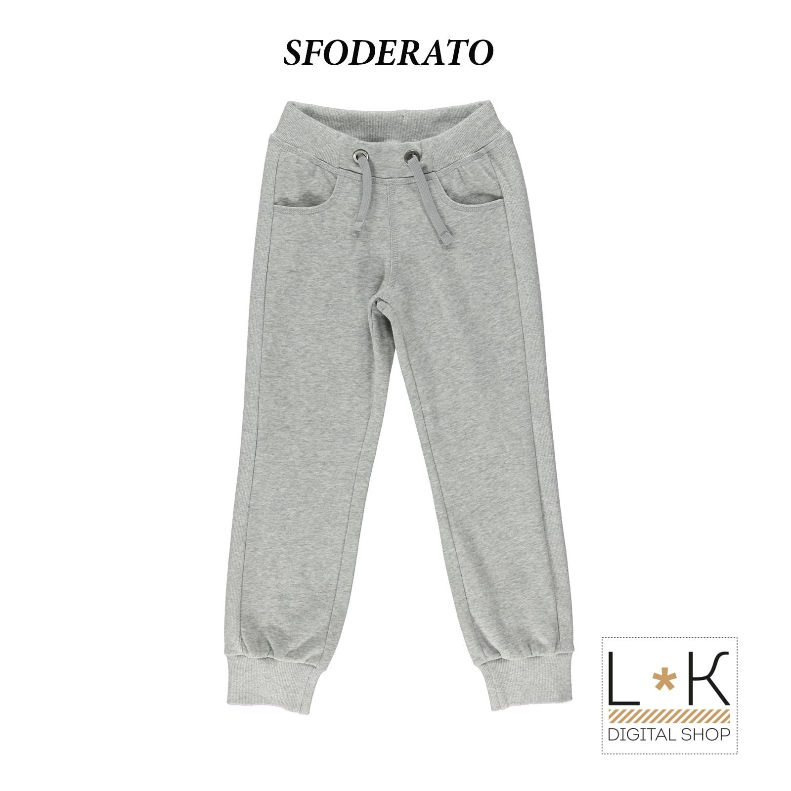 Pantalone Tuta in Caldo Cotone Bambino Grigio Sarabanda L834 - SARABANDA - LuxuryKids