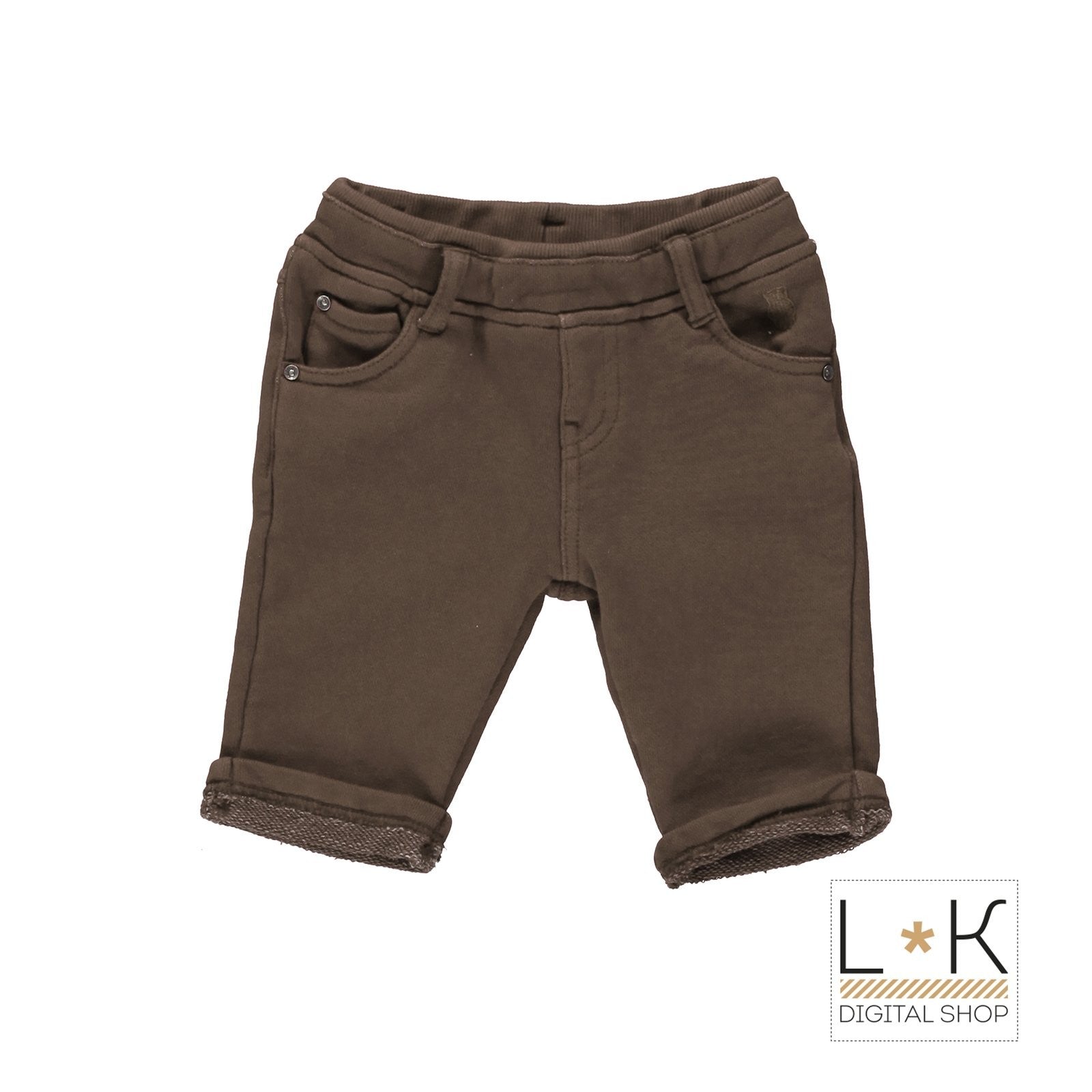 Pantalone Tuta in Caldo Cotone Marrone Neonato Minibanda L631 - MINIBANDA - LuxuryKids