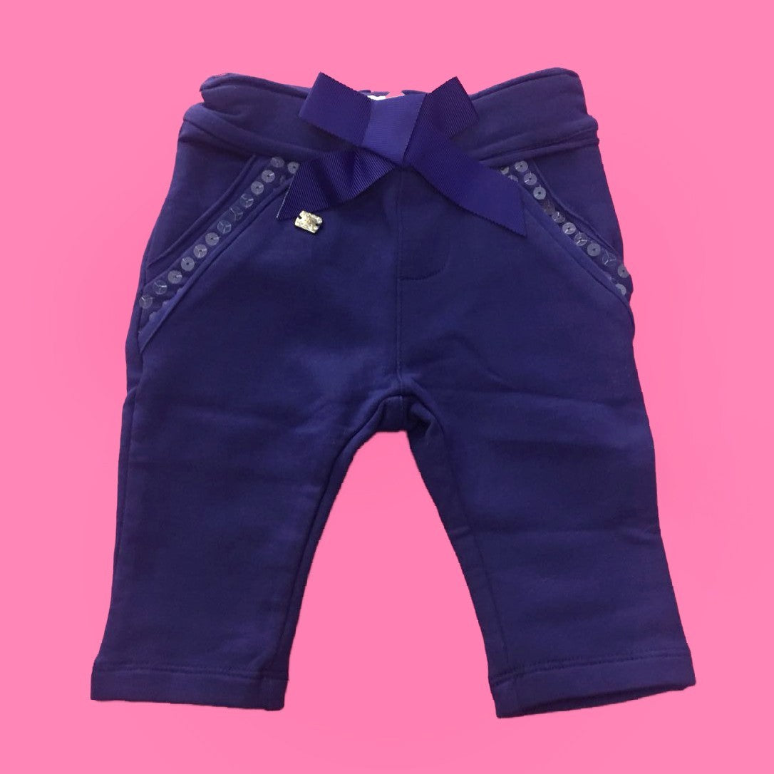 Pantalone Tuta in Caldo Cotone Viola Neonata Fun&Fun FUNNPT3522 - FUN&FUN - LuxuryKids