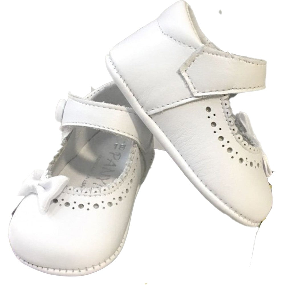 Scarpa da Culla Ballerina in pelle Bianco Neonata PANYNO A2204 - PANYNO - LuxuryKids