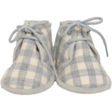 Scarpette a quadretti in caldo cotone neonato grigio NINNAOH I15208 - NINNAOH - LuxuryKids