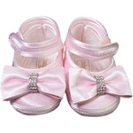 Scarpette Culla Ballerina Elegante Cerimonia Battesimo Rosa Neonata Baby Chic 2405 - Baby Chic - LuxuryKids