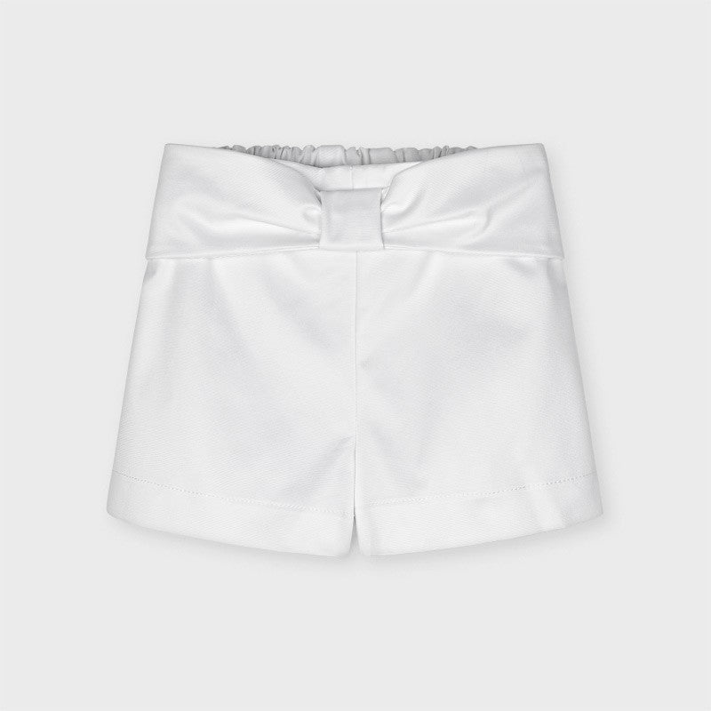 Shorts In Cotone Bianco Bambina MAYORAL 3203B - MAYORAL - LuxuryKids
