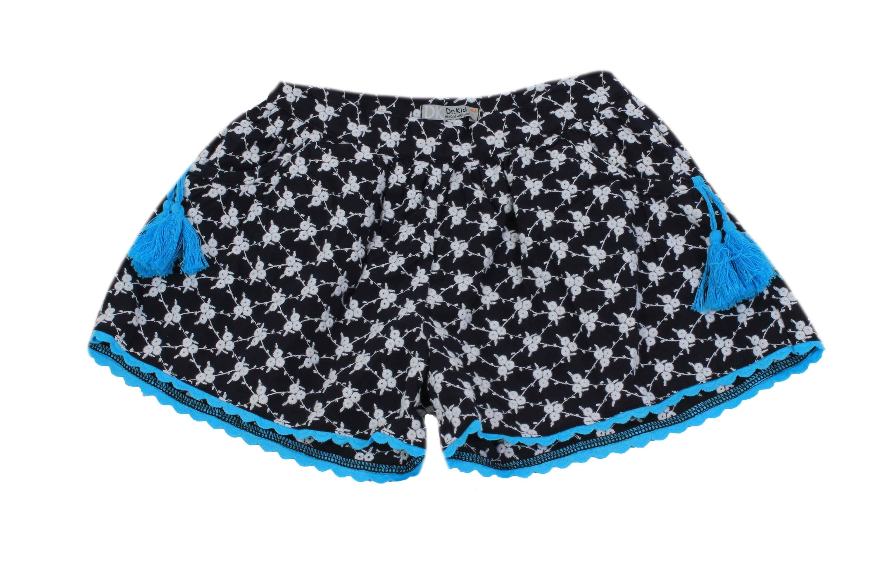 Shorts In Cotone Blu Bambina DR.KID DK400 - DR.KID - LuxuryKids